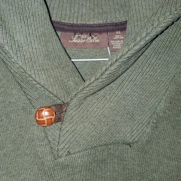 Tasso Elba Olive Pullover Sweater NWT - Picture 2 of 7